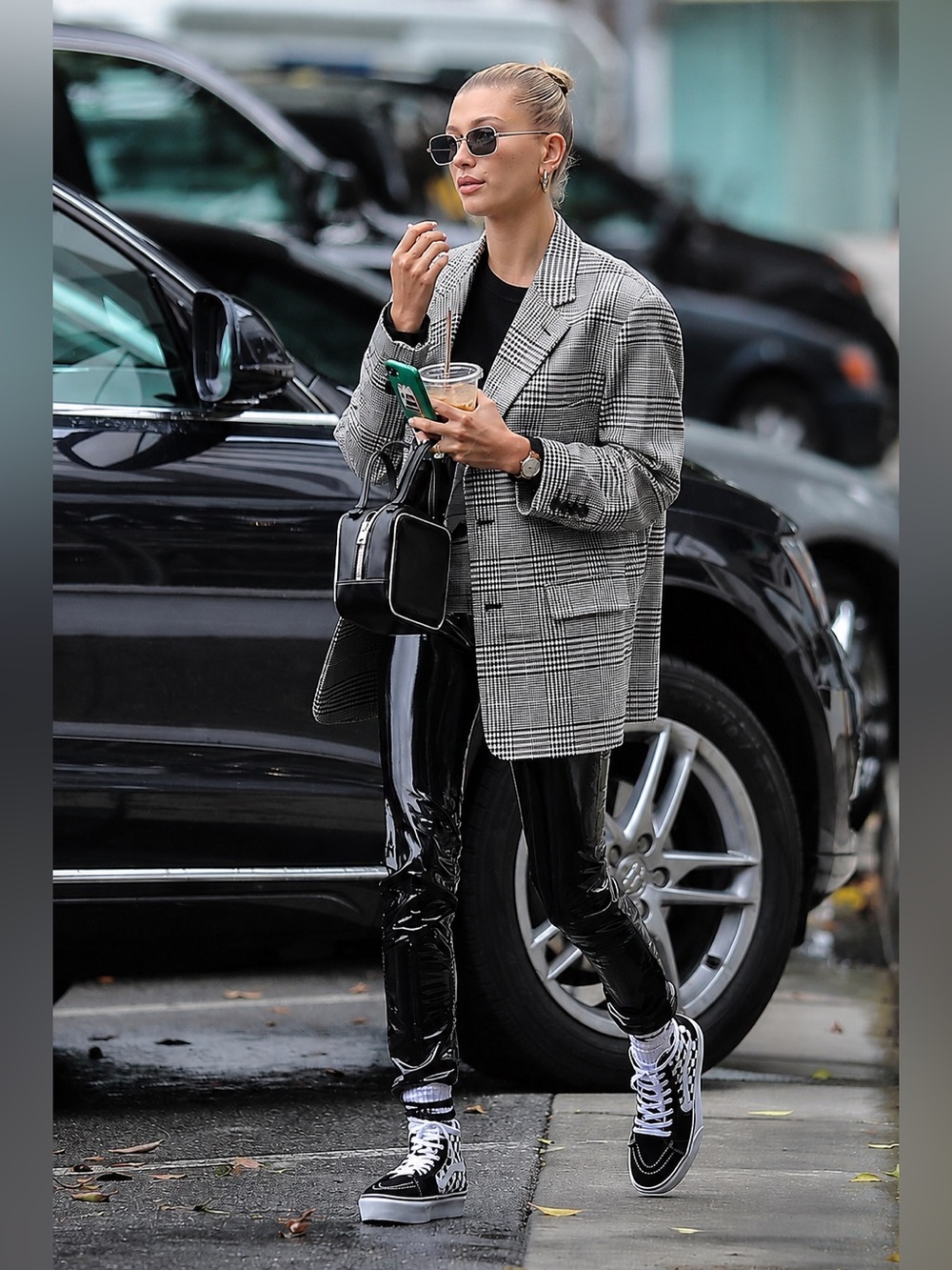 ZARA Checkered Oversized Blazer